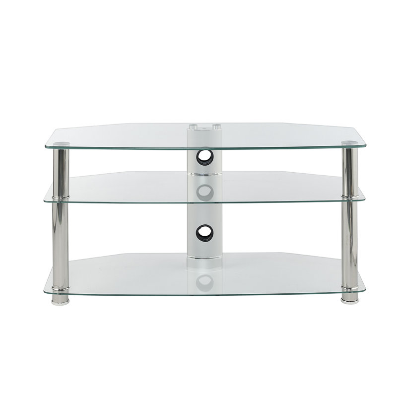 Bathurst TV Stand for TVs up to 43", Clear, 50cm H x 100cm W x 40cm D
