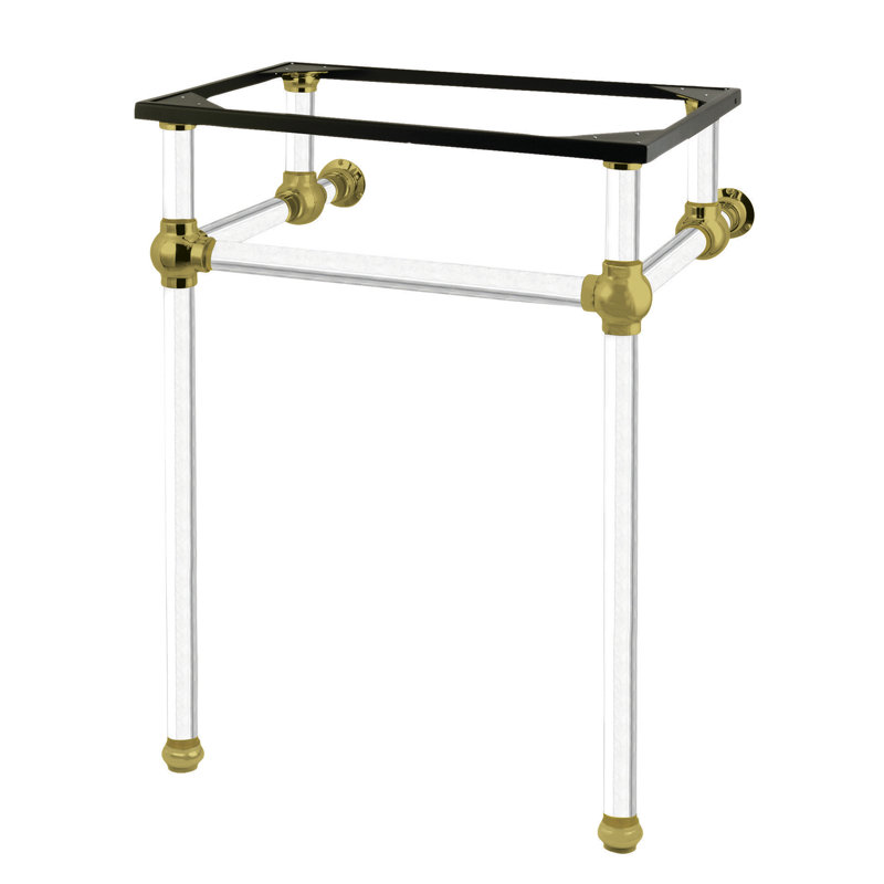 Kingston Brass Templeton Acrylic Console Sink Legs, Satin Brass