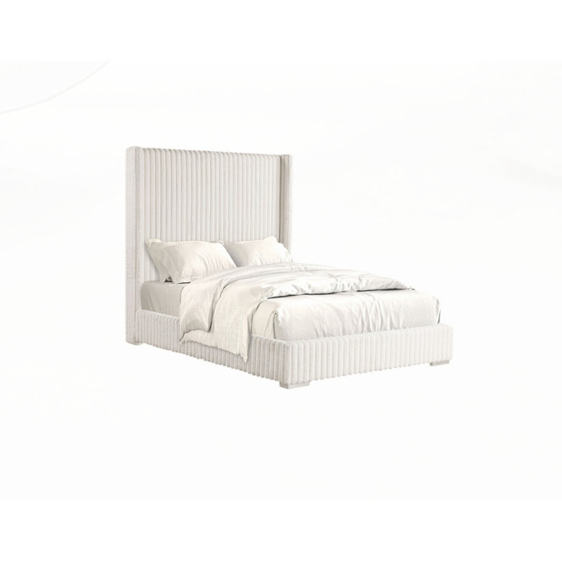 Grand lit en chenille de fourrure, Blanc, Grand