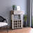 Memphis Bar Cart, Twelve Built-in Wine Rack, Four Legs, One Open Shelf-1387550938