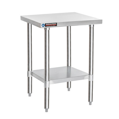 24 x 18 Inch Commercial Stainless Steel Workbench Table with Adjustable Under Shelf - NSF Certified