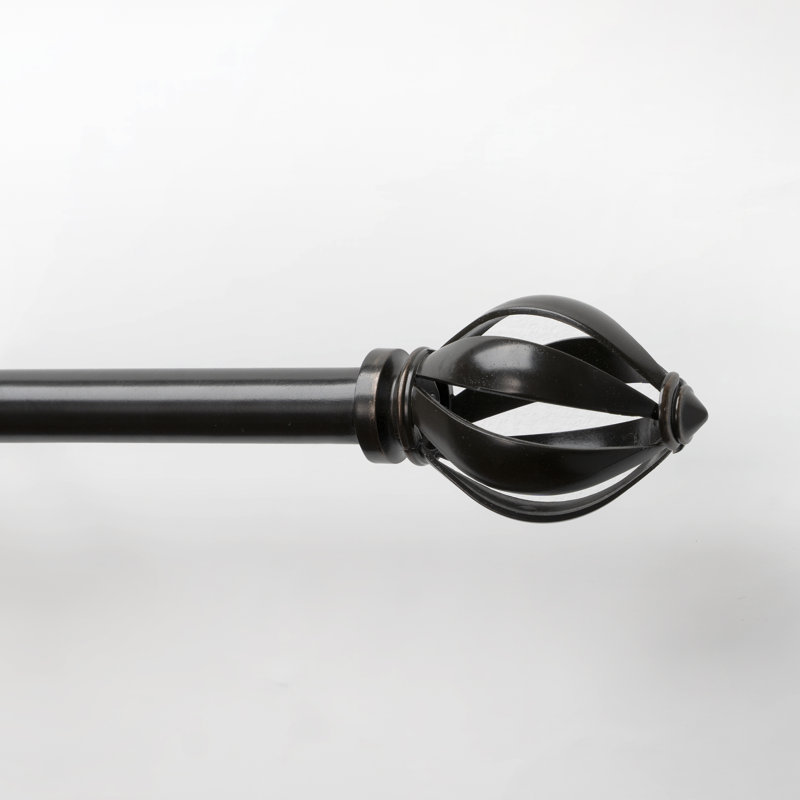 Tringle à rideau simple ajustable 3/4 po Hawkinsville bronze huilé , H 3,5 po x l 43,3 po x P 3,5 po