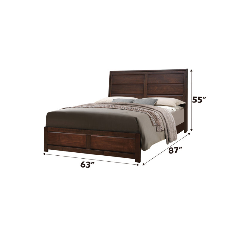 Walnut Finish Bed