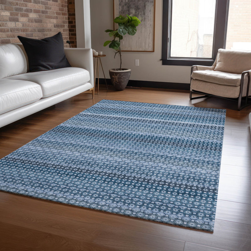 Tapis intérieur / extérieur bleu Ariaelle , 8 pi x 10 pi