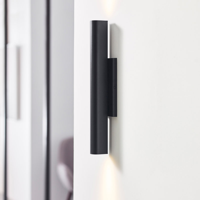 Chara LED Outdoor Armed Sconce, 17.2" H x 4.5" W x 2.7" D