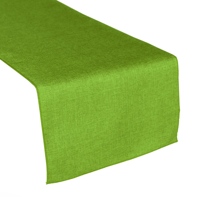 Chemin de table de couleur unie Iona-Lilly, 108 po x 12 po, Vert lime