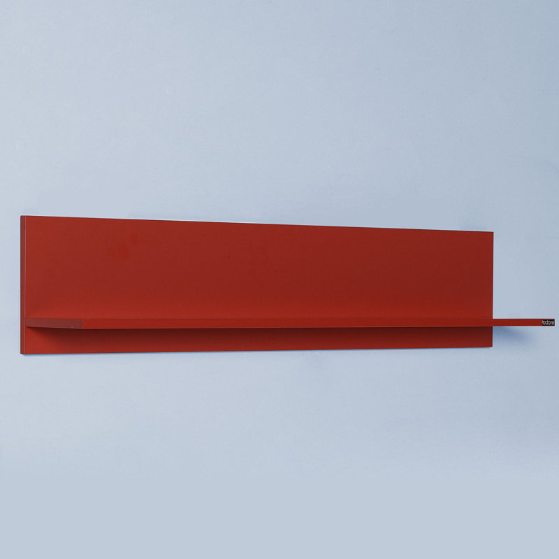 Modern Red Wall Shelf, 47.2 x 9.8 x 7.9 Inches | 100% Melamine Coated Particle Board, Thickness: 0.6 Inches | Stylish Solid Color Design for Home Decor & Organization, Ideal for Living Room & Office