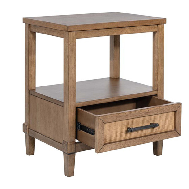 Woven Cane Nightstand