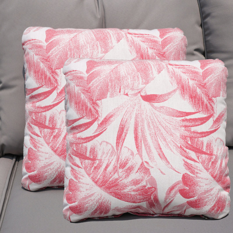 Housse et insert de coussin extérieur d'extérieur, Rouge