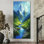 Gowtham Mountain River Reflections In Rocky Mountains III - montagnes, art mural encadré