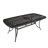 72.6'' W Rectangular Cast Aluminum Outdoor Dining Table with Lattice Top and 2'' Umbrella Hole