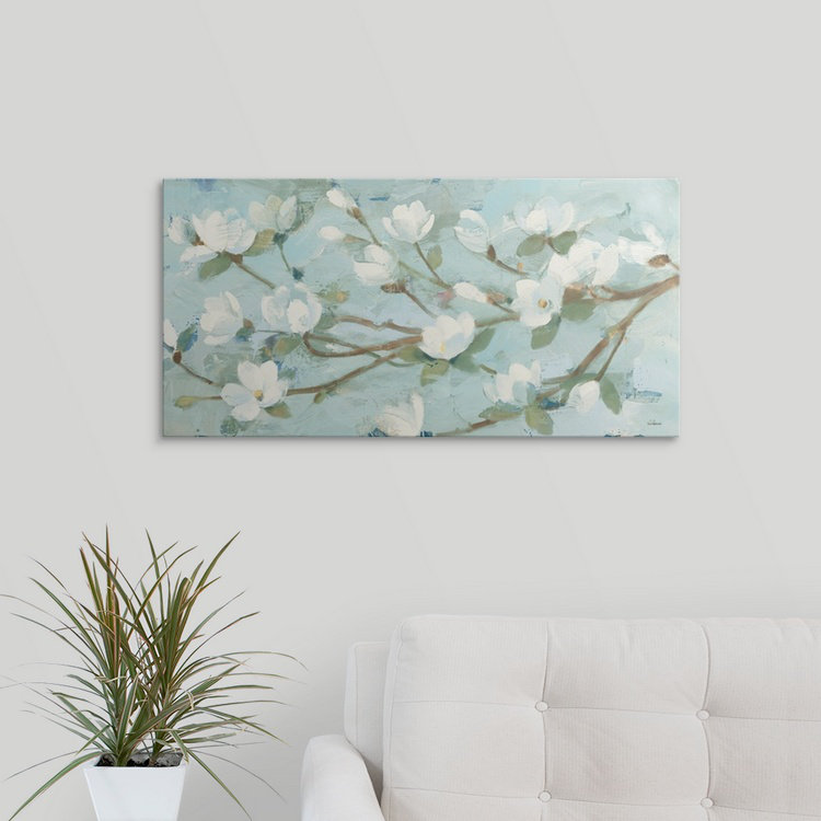 Anjenette Magnolia Branch, Albena Hristova, impression, Cadre blanc, H 23 po x l 38 po x P 1 po