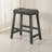 Set Of 2 Rustic Counter Stools, 25-Inch Backless Wooden Farmhouse Barstools With Faux Leather Seat, Distressed Finish, Space-Saving Design-1835356777