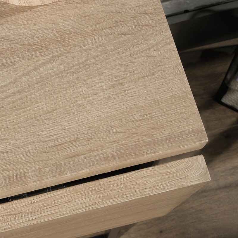 Table à abattants en bois avec plateau rabattable, brun, Chêne