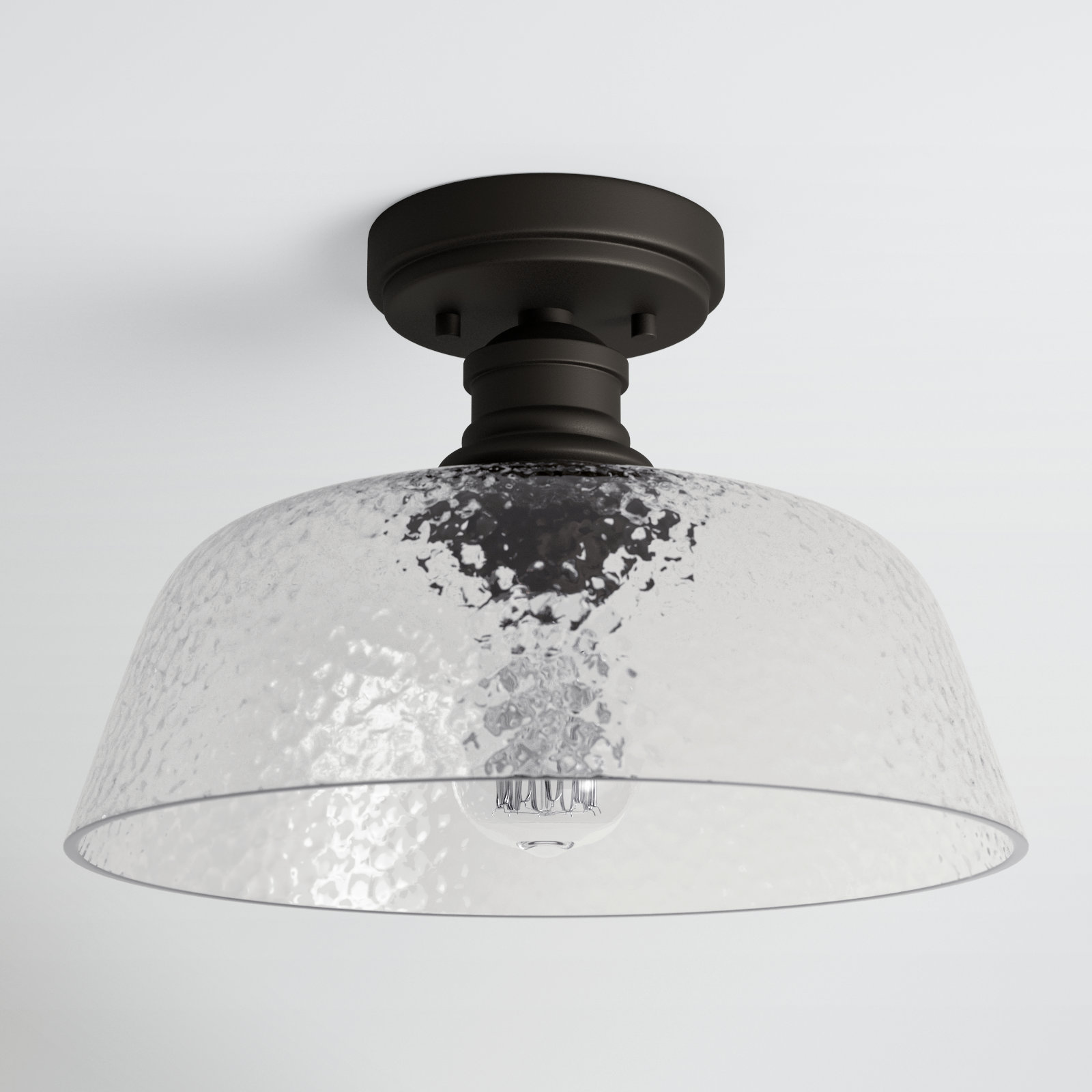 Lindholm Single Light Glass Semi Flush Mount & Reviews Lindholm Single Light Glass Semi Flush Mount & Reviews