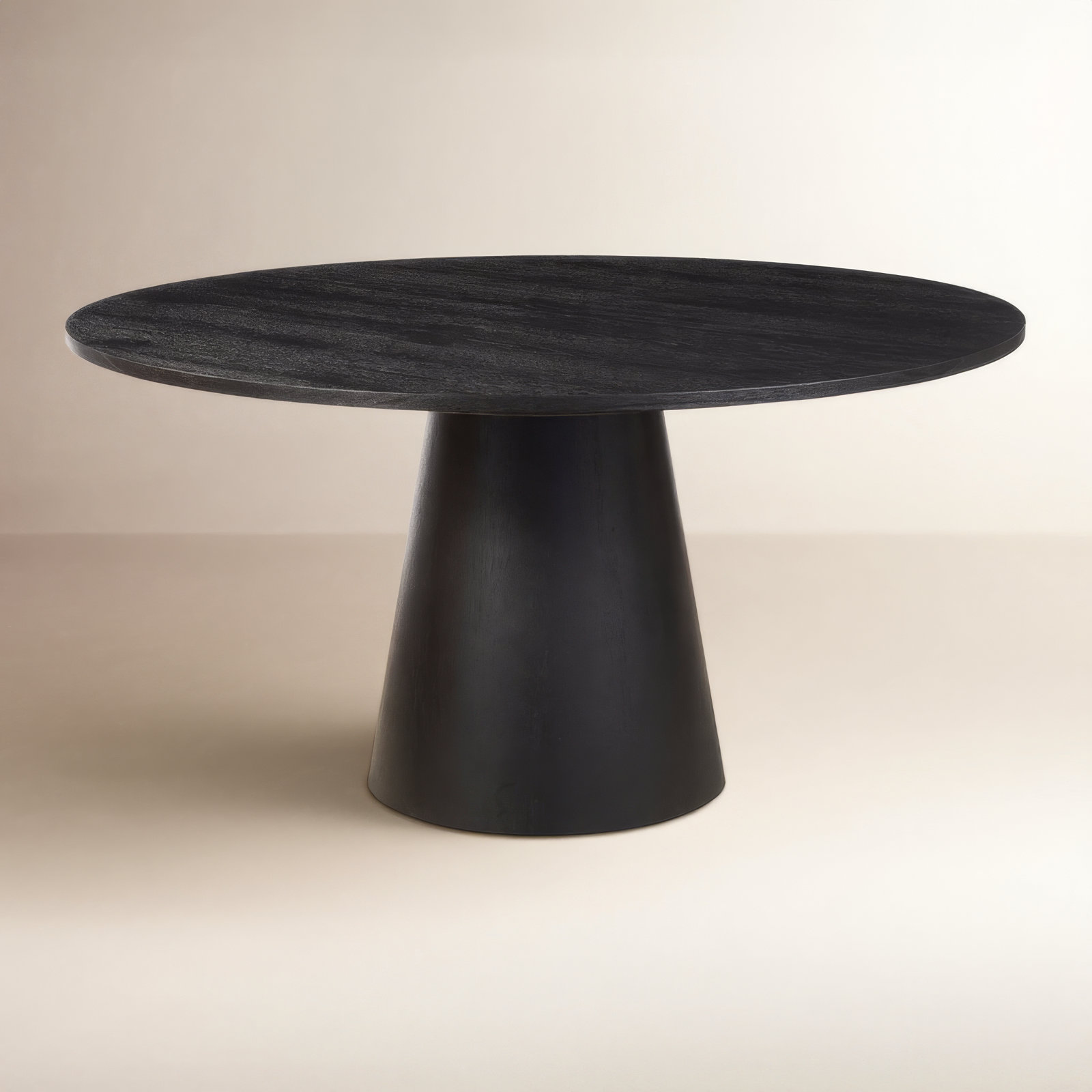 Wyatt Dining Table, Black, 31”H x 59”L x 59”W