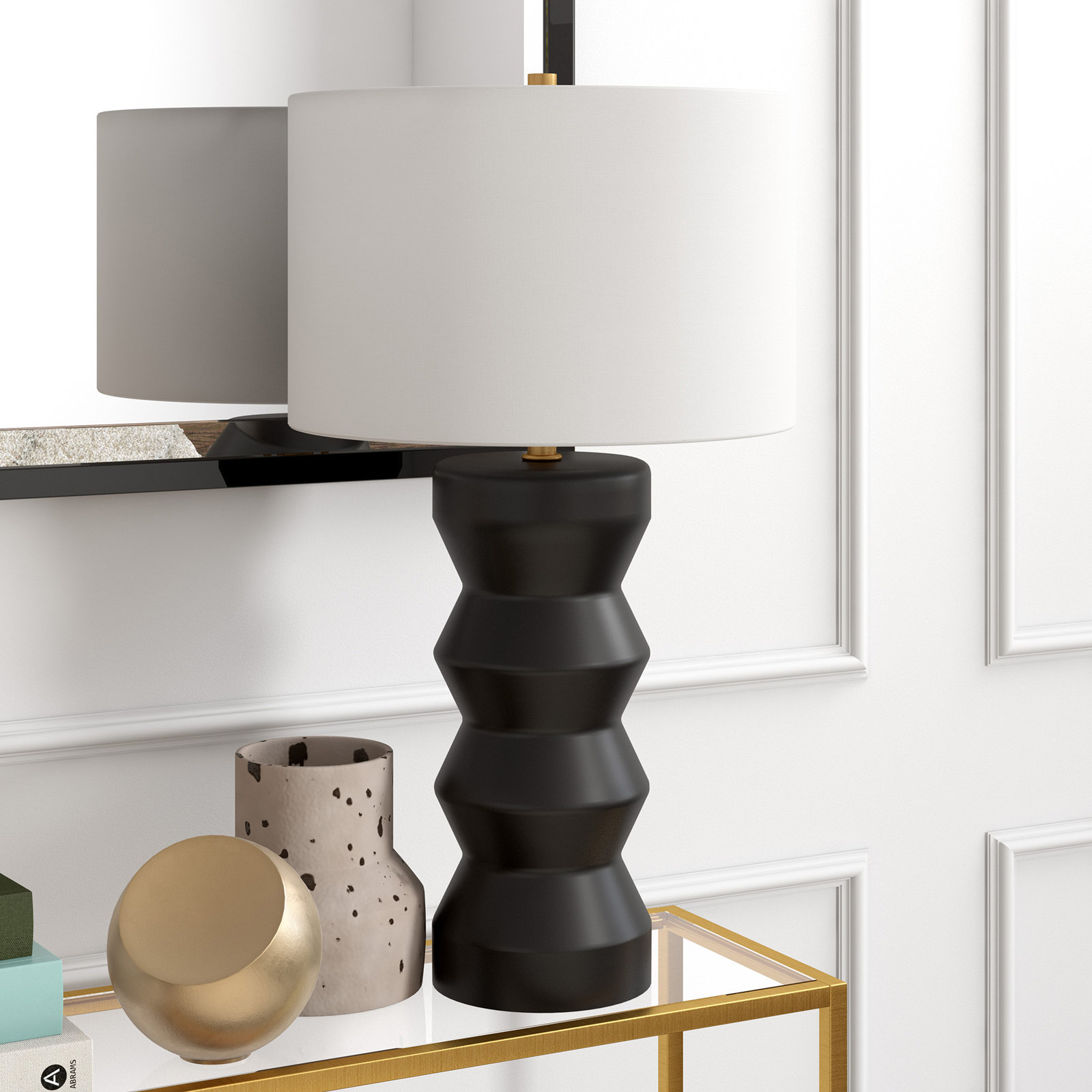 Dublin Ceramic Table Lamp, Matte Black