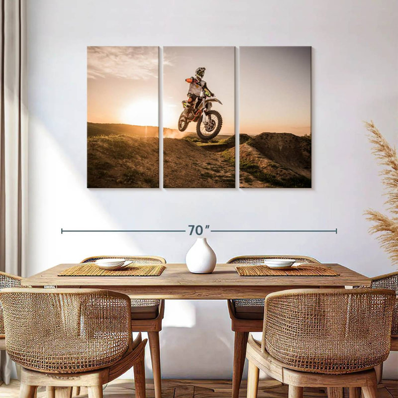 Dirt Bike Racer, 36" H x 57" W