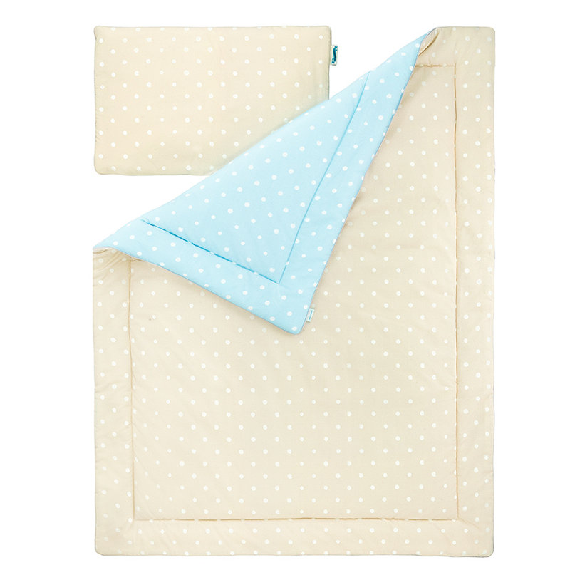 Winston 2 - Piece Cot Bedding Set, Mint/Beige