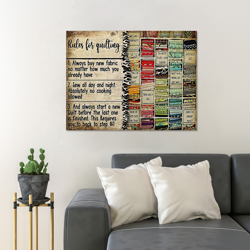 Art textuel sur toile tendue, H 24 po x l 36 po x P 2 po