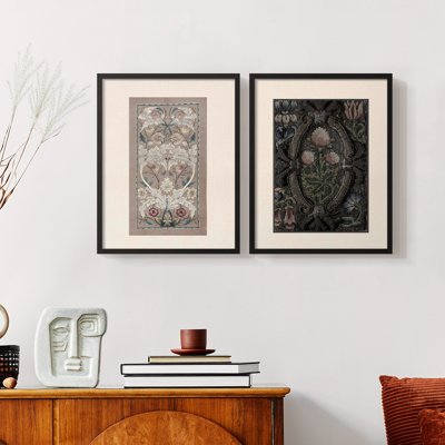 «Abstract Vintage», impression giclée encadrée - ensemble de 2