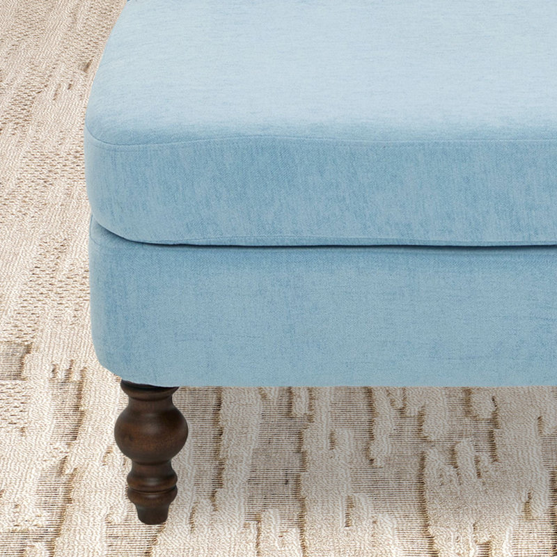 Chaise longue d'intérieur en chenille, Bleu clair