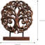 Sculpture en bois Berton Arbre de vie avec pétales texturés pour le salon, le bureau, les décorations de Noël et le cadeau de la fête des Mères pour maman (taille moyenne)