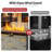 43 Inch Propane Gas Fire Pit Table, Outdoor 5,000 BTU Rectangular Fire Pit With Glass Wind Guard, Glass Rocks and Lid-2141006213