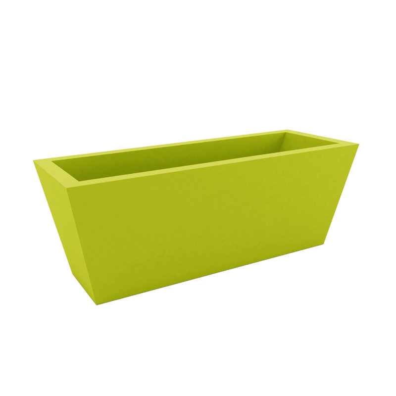 Conic Matt Polyethylene Planter Box, 15.75" H x 39.25" W x 15.75" D, Anthracite, No