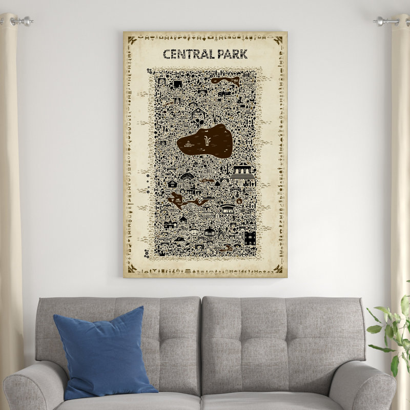 Collection antique de New York - Central Park, H 48 po x l 32 po
