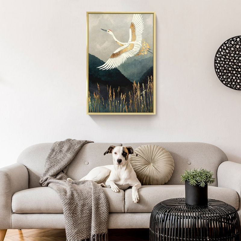 Peinture sur toile, cadre flottant, H 12 po x l 16 po