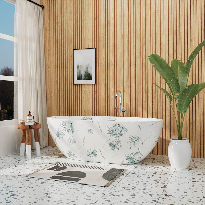 Baignoire de trempage à surface florale 65 po