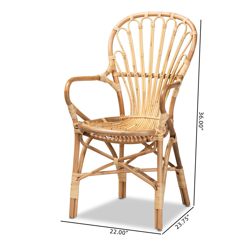 Biagio 20.1" W Rattan Armchair