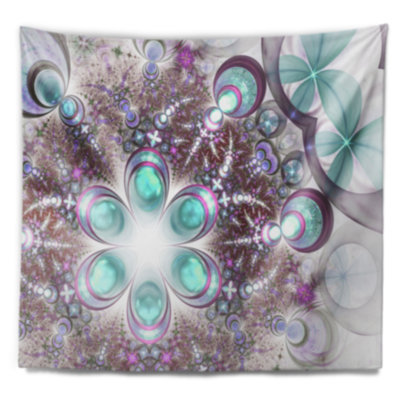 Tapisserie d'art numérique Fractal Flower of Blue