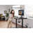 Odbert Tempered Glass Top Height Adjustable Standing Desk, Computer Desk with Drawer and USB Charge-1006698345-1008077176
