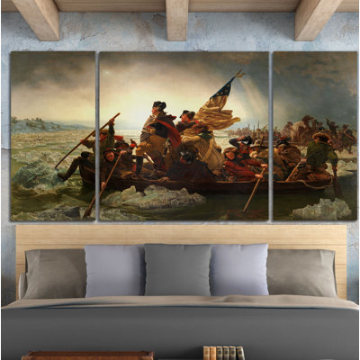 " Washington Crossing The Deleware " 3 - Pieces