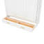 Lit double beige avec 2 tiroirs, bois de pin de haute qualité et conception pliante peu encombrante pour un coin bureau robuste, petite chambre
