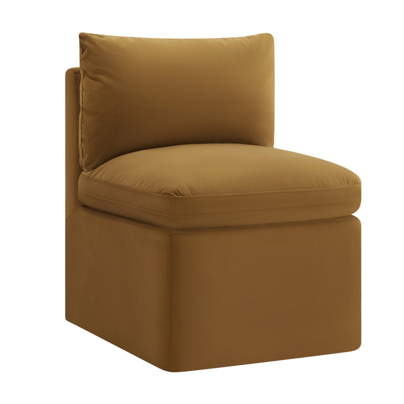 Chaise Malcolm, Velours ocre Soren