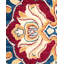 Tapis ivoire / rouge / bleu noué à la main de conception unique 8 pi x 10 pi 1 po Keenan
