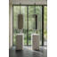 Suspension ovale noire mat Daveona pour plafond, avec miroir DEL à une face-123844893