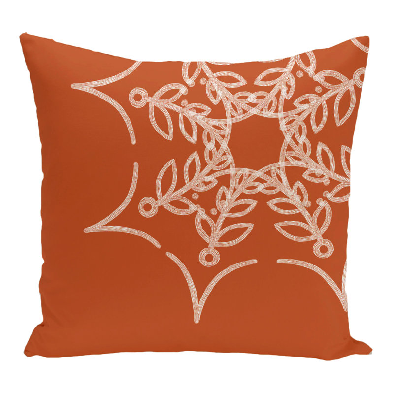 Housse de coussin carrée et insert Web art, 20 po x 20 po, Orange