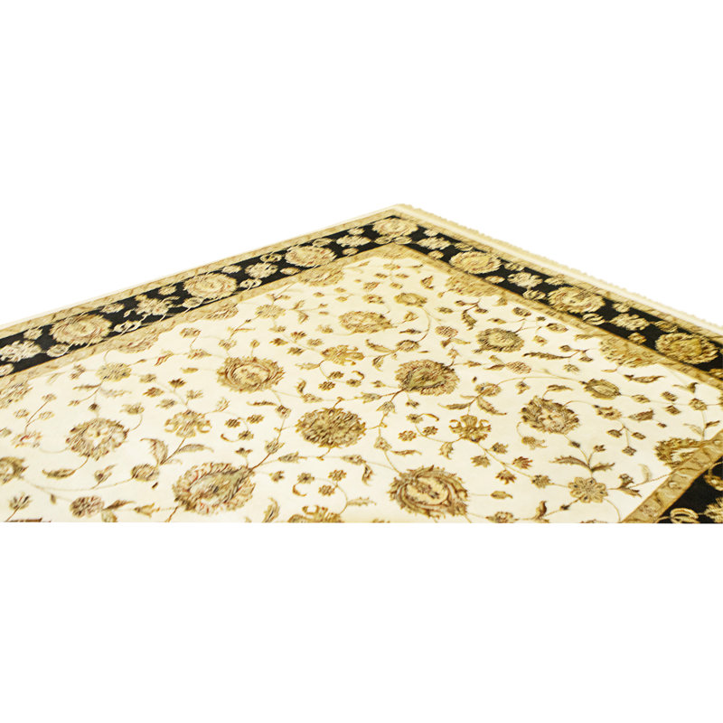 Handmade Silk and Wool Area Rug
