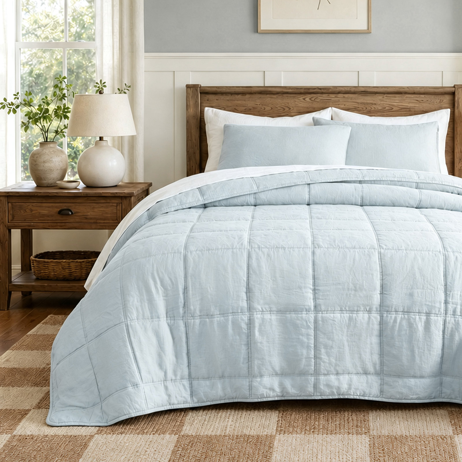 Bedding, King Comforter + 2 King Shams, Plein Air