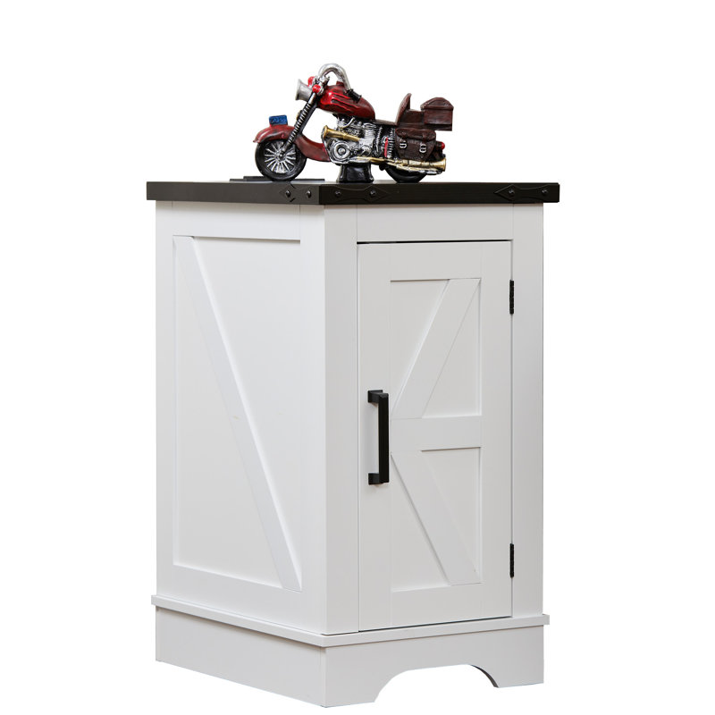 Table de chevet Stonehouse, Blanc