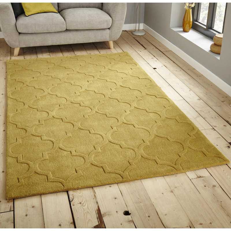 Hong Kong area rug Hand Tufted Rectangle Yellow, Rectangle 120 x 170cm