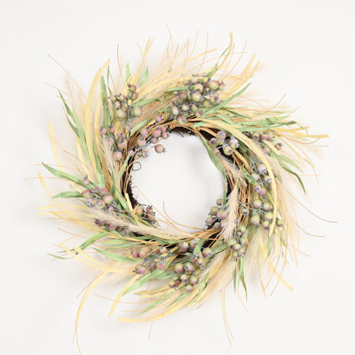 Couronne de 24 po Boho Berry Pampas