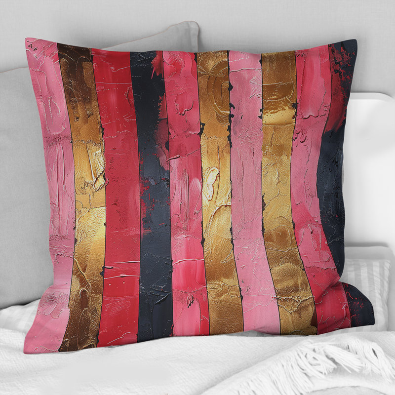 Coussin décoratif Glam Stripes II - Glam, H 18 po x H 18 po