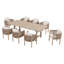 Ensemble repas d'extérieur rectangulaire avec coussins Coleon-114903082