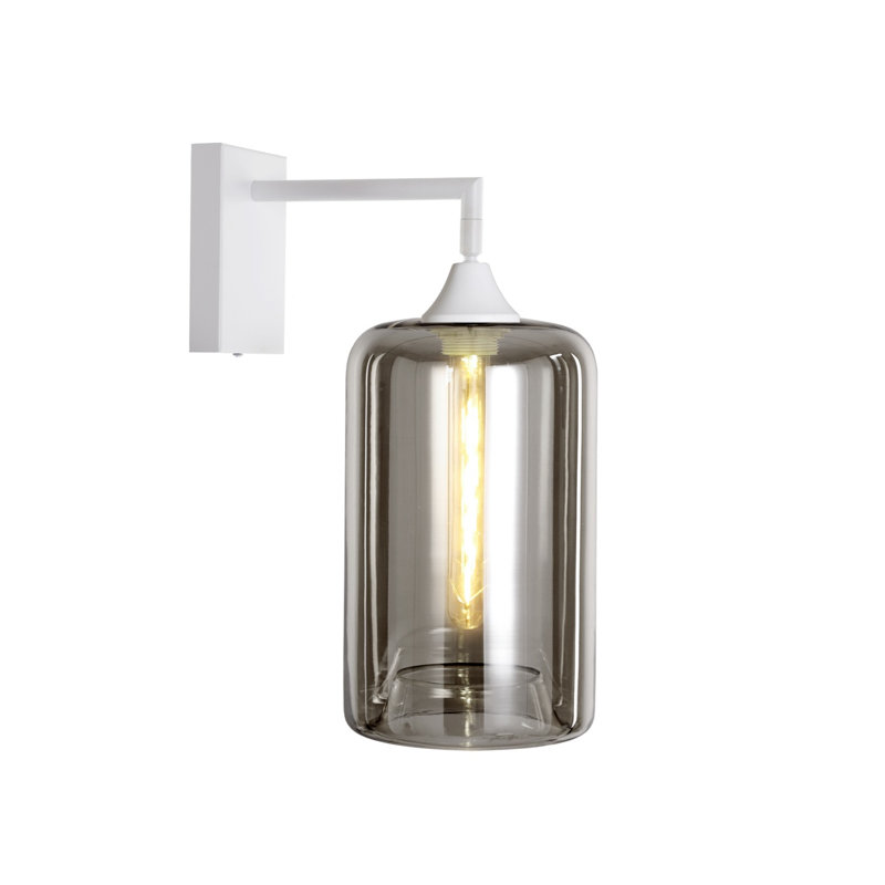 Bonita Armed Sconce, Smoke, White