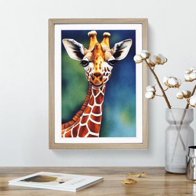 Happy Giraffe - Single Picture Frame Painting